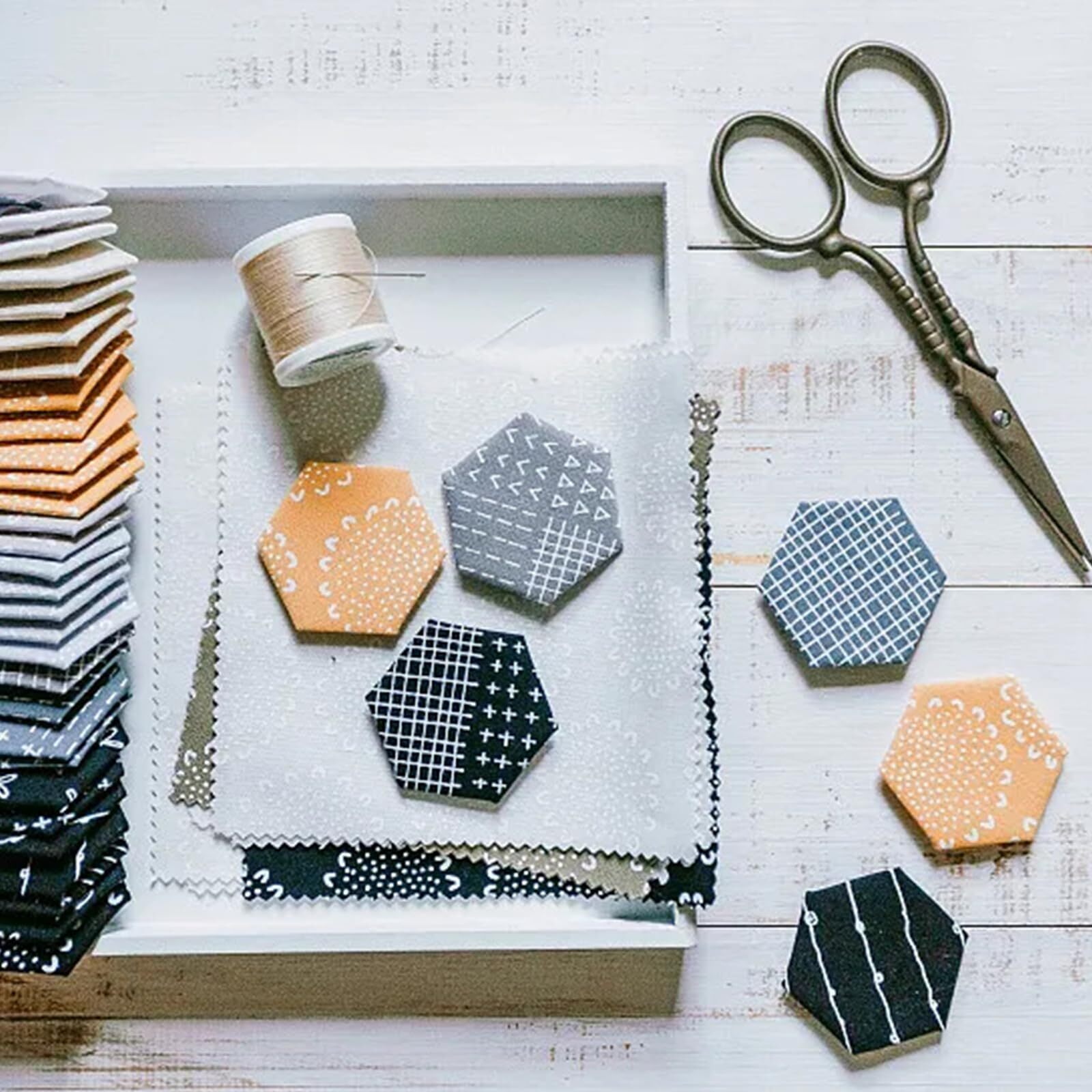 Paper Piecing for Quilting DIY Patchwork Sewing Crafts 6 Shapes Acrylic Patch...