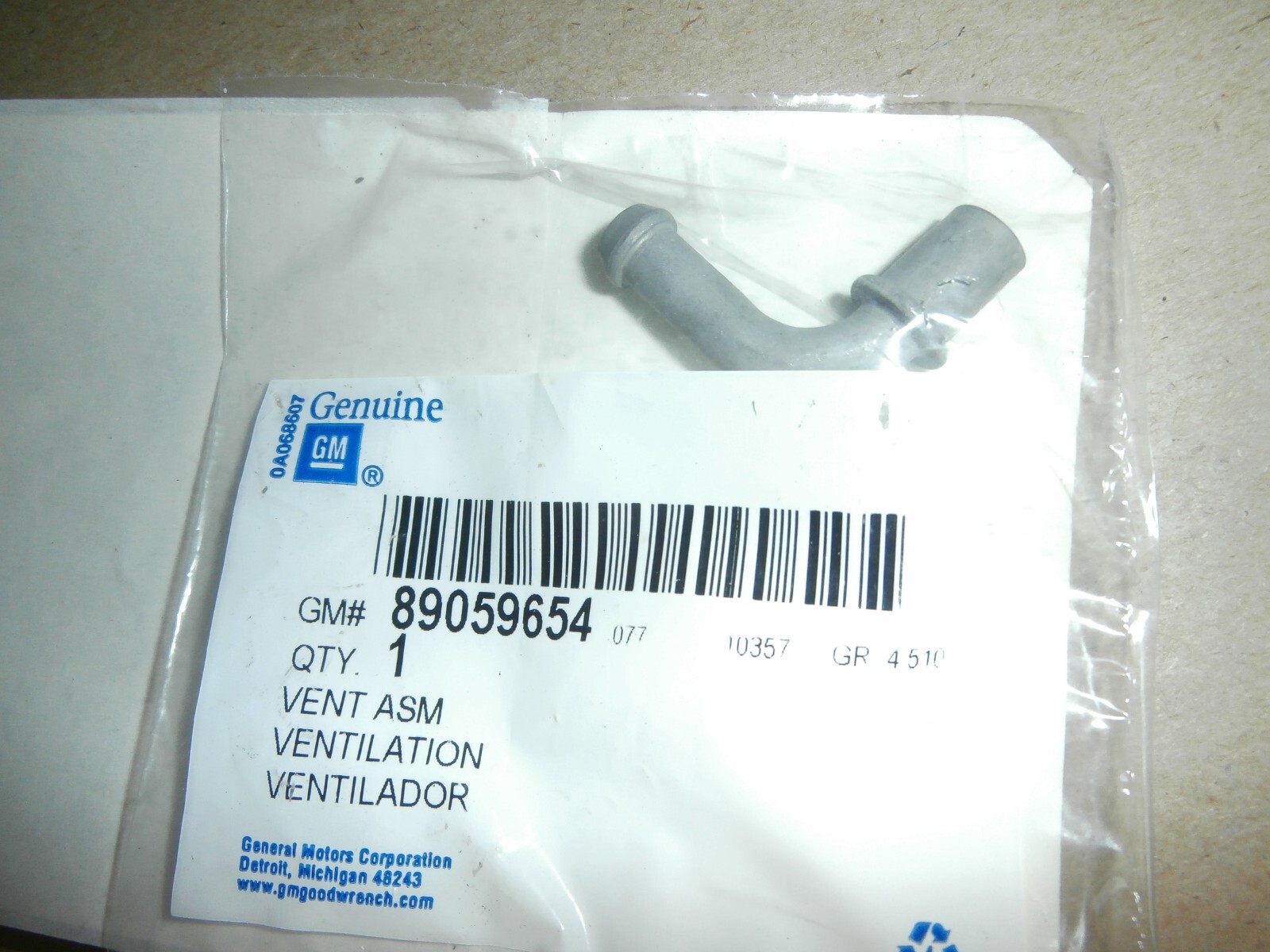 Genuine GM 89059654 Transfer Case Vent Tube