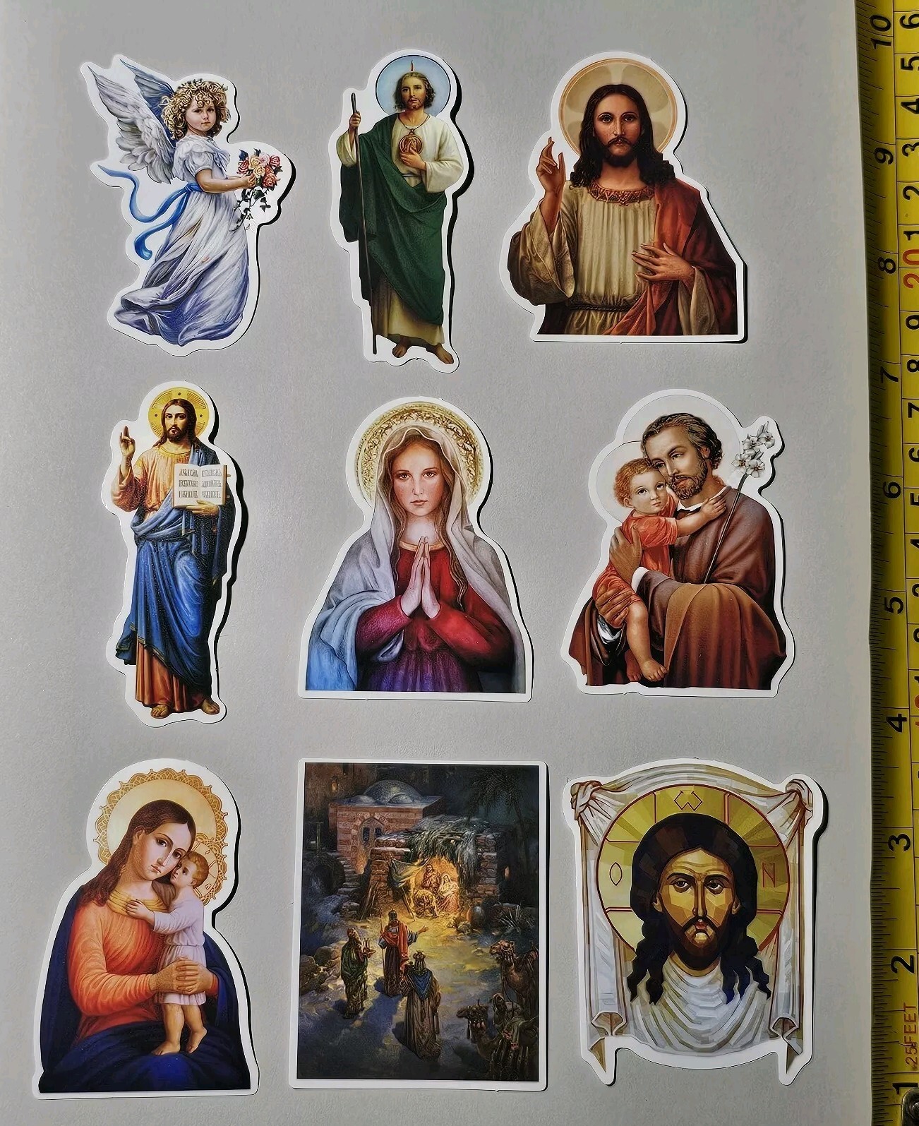 JESUS CHRIST GOD BLESS YOU LOVE S43 HOLY CROSS FAITH STICKER LOT STICKERS LORD