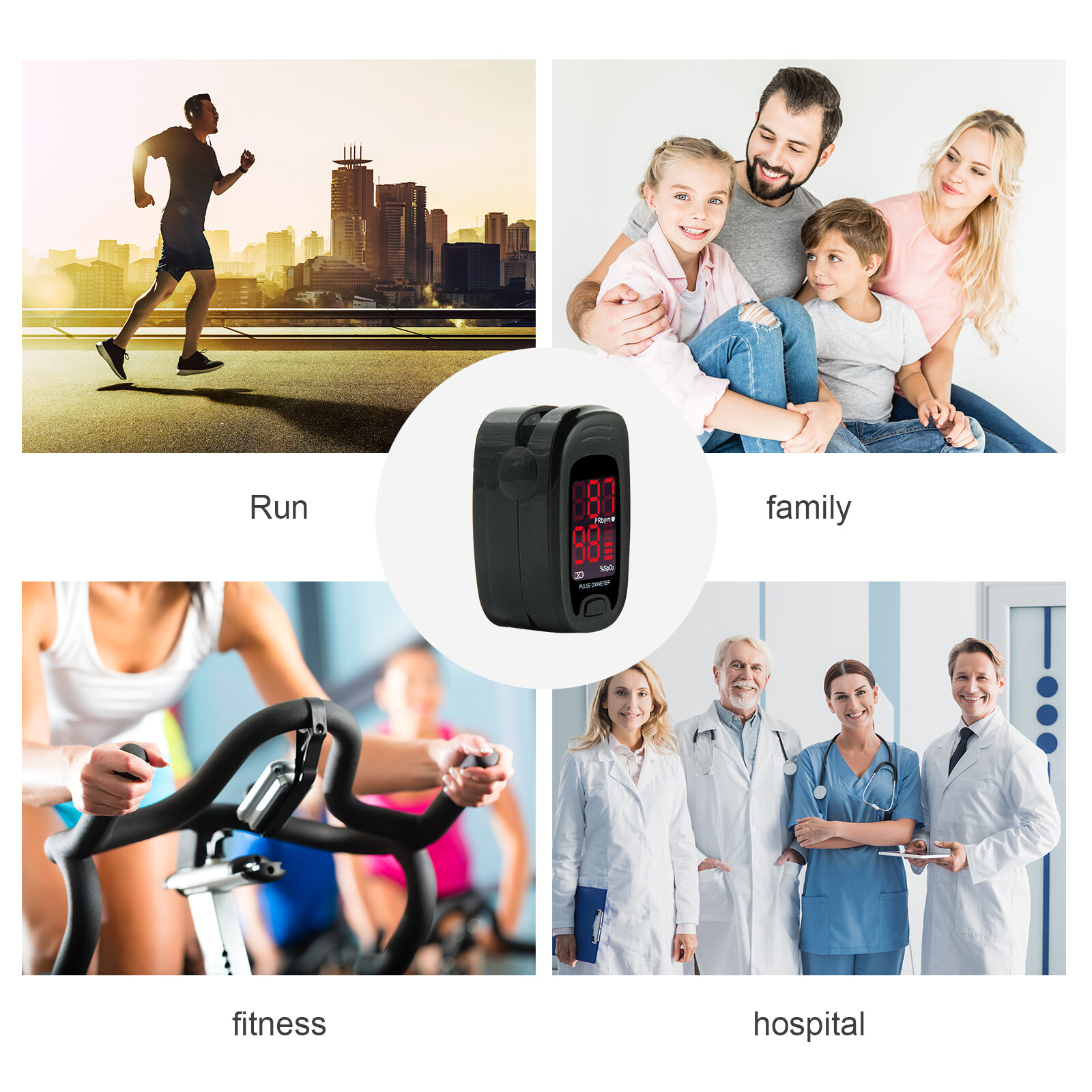 FDA FingerTip pulse oximeter LED heart rate,blood oxygen meter,O2 sensor