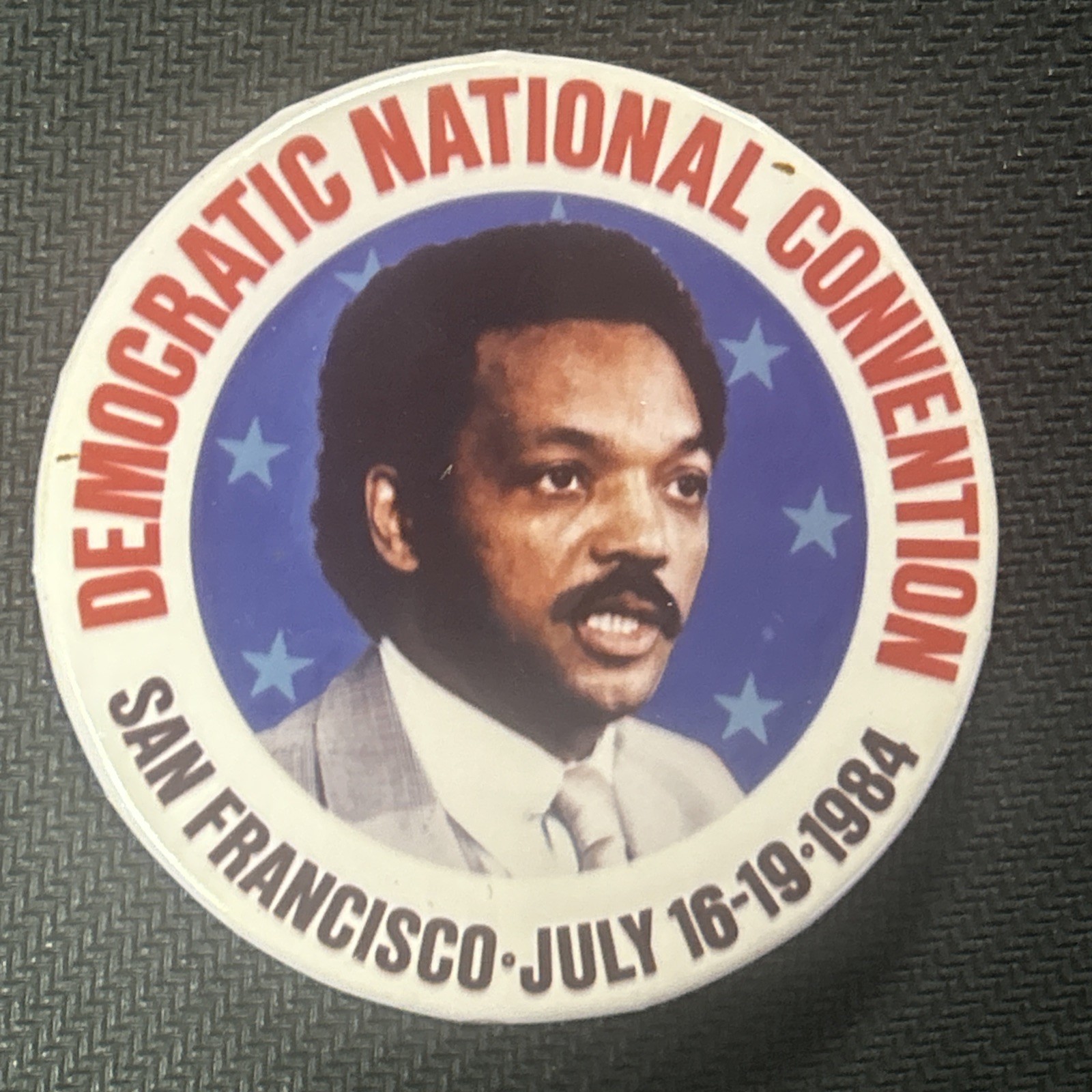 Democratic National Convention San Francisco Jesse Jackson ‘84  2 1/4” pinback