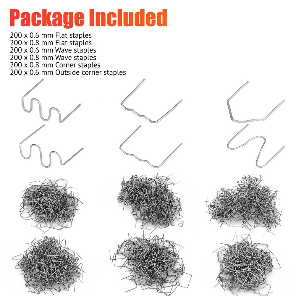 Lightweight and compact welding kit 1200 Hot Staples for Plastic Welding