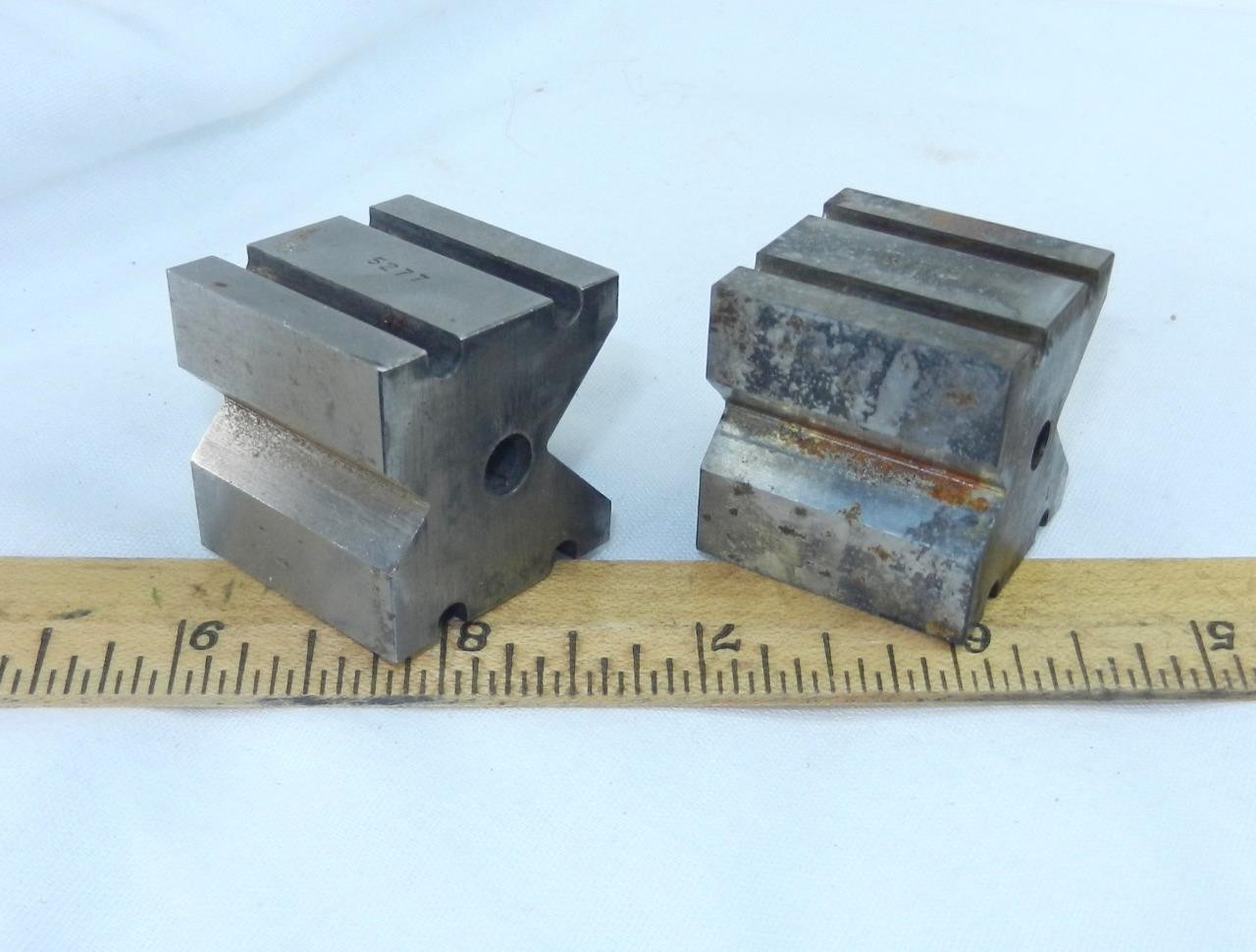 2 Vintage L. S. Starrett V Blocks No. 271  Machinist Tool Machinery !