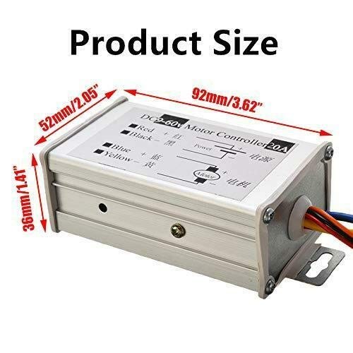 DC Motor Speed Controller DC 9-60V Pulse Width Modulation Regulator 20A 1200W St