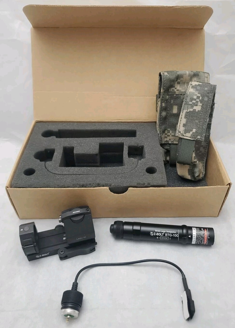 US Z Bolt BTG-10G Green Dot Laser with Z-Bolt BTMK-10 Mount