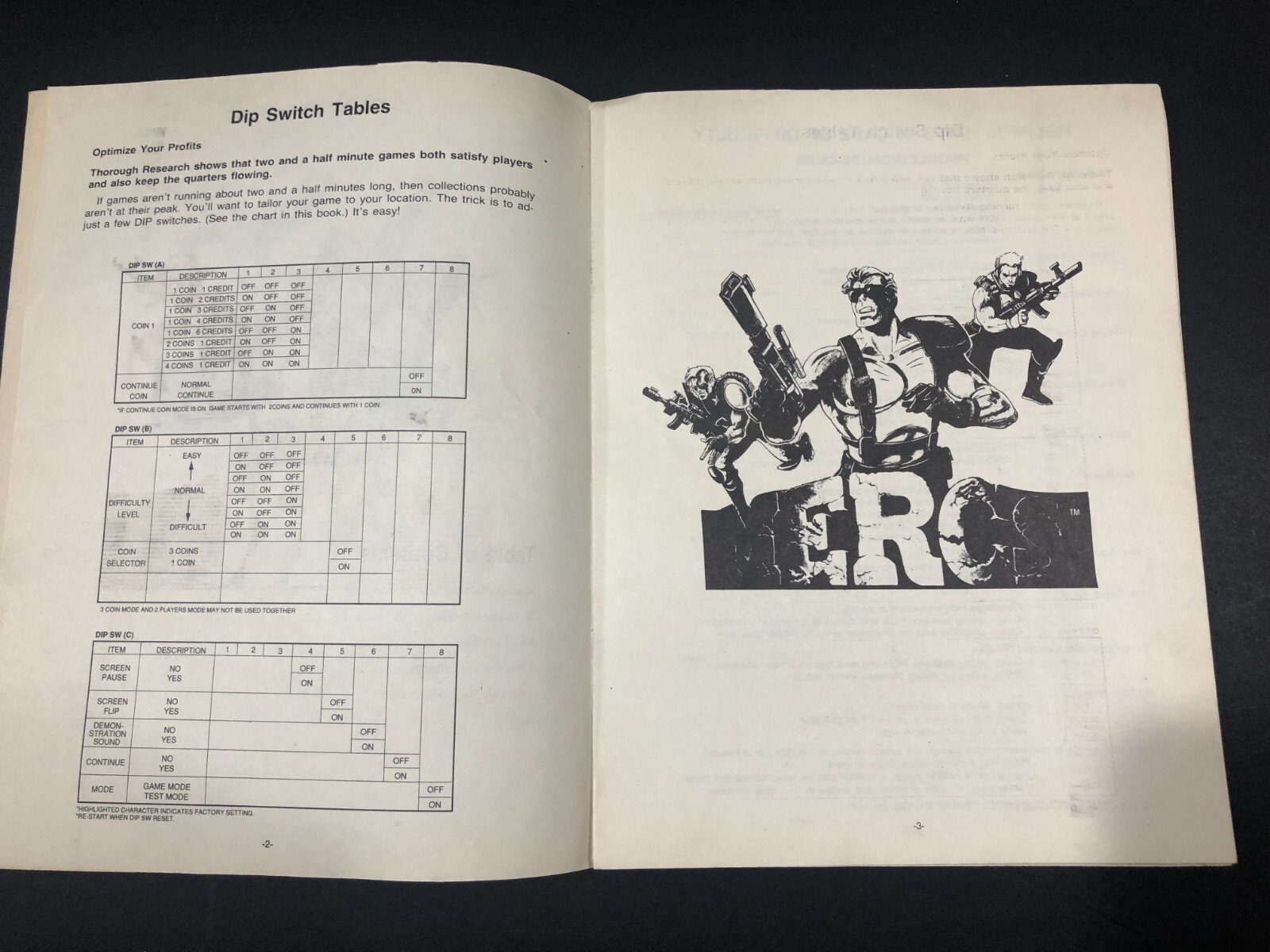 Mercs Arcade Instruction Manual....Capcom