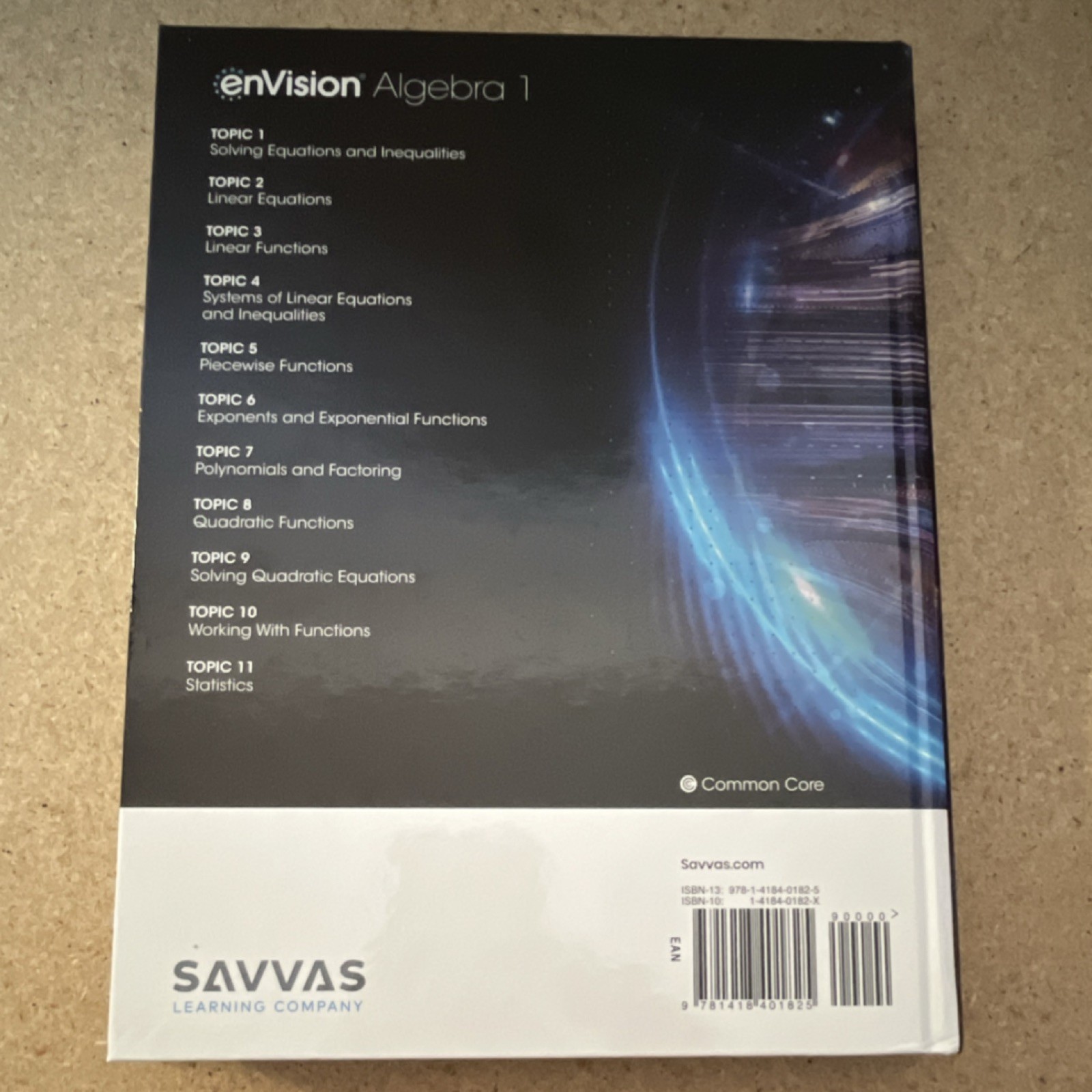 Savvas enVision Algebra 1 Common Core Student Edition 2024 Hardcover
