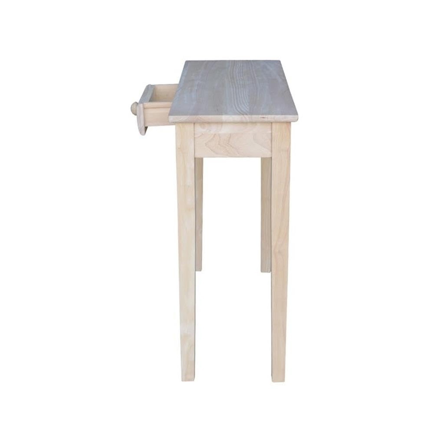 IC International Concepts, Rectangular Hall Table W/Drawer , Solid Real Wood,...