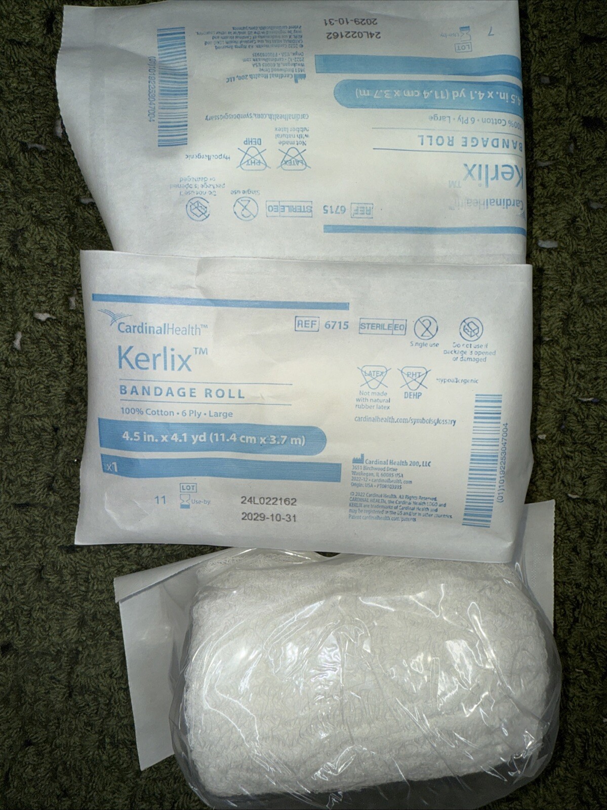 Kerlix Fluff Bandage Roll Gauze 6-Ply 4.5'' X 4.1 Yard Roll Sterile -Pack of 3