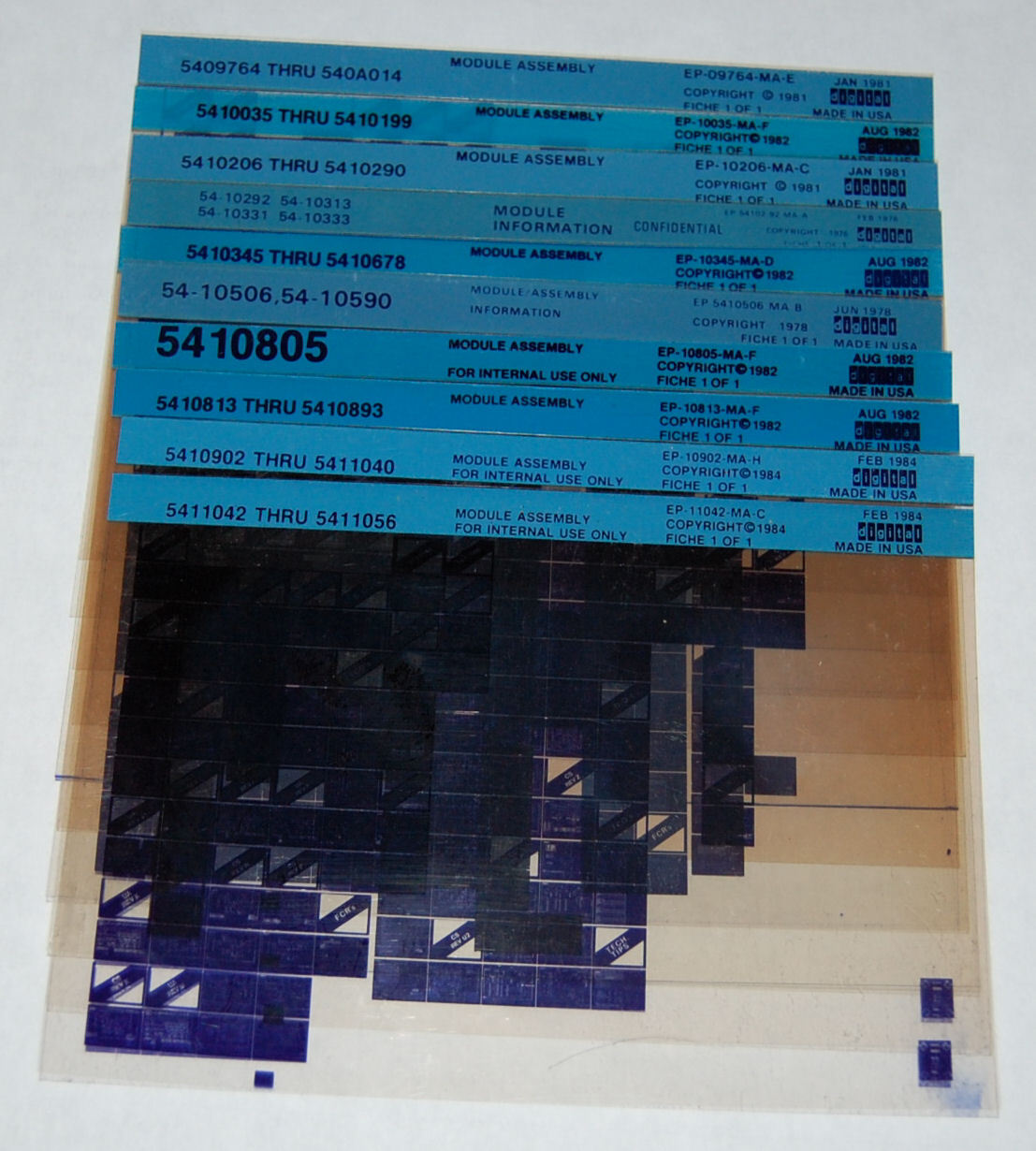 DEC (Digital Equipment Corp) Module Assembly Choice #1, #716-#5413299 Microfiche