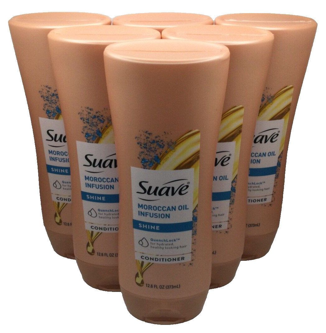 Suave Moroccan Oil Infusion Shine Conditioner, QuenchLock, 12.6 Oz (6PK)
