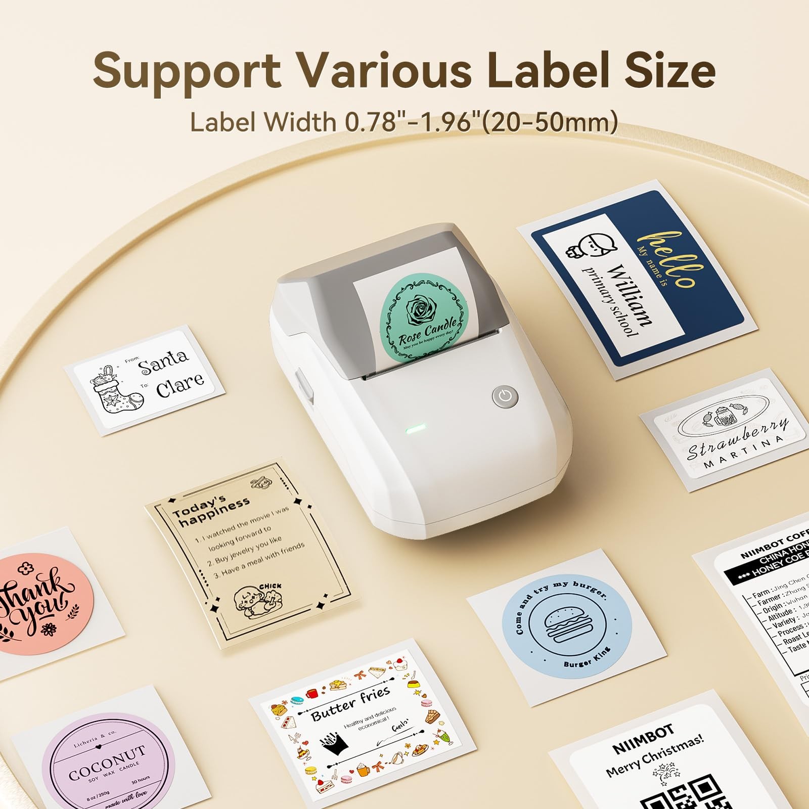 NIIMBOT B1 Label Maker Machine with Tape Portable Bluetooth Thermal Printer