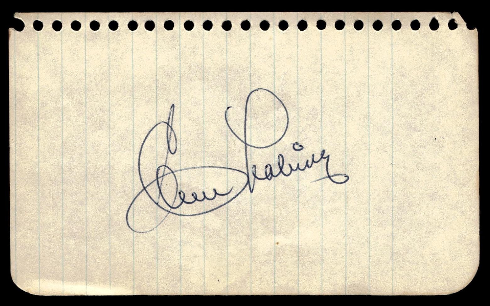 Ransom Jackson Labine 1956 Signed 3 x 5" Baseball Page PSA DNA (READ) *GL275