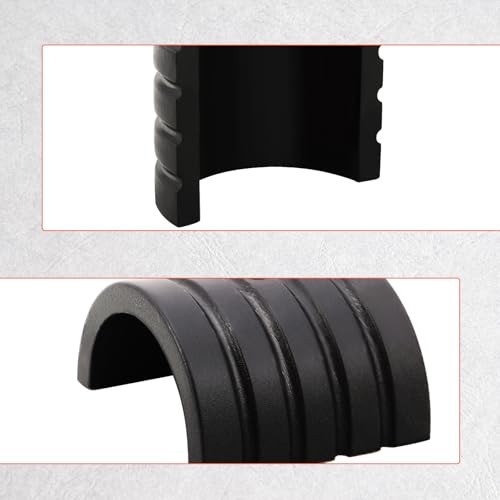 Universal Motorcycle Highway Peg Mount Spacers/Rubber Bushings, BLACK-25MM