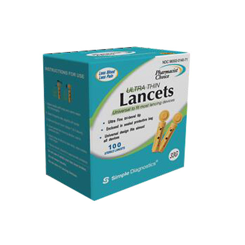 Pharmacist Choice Lancets Ultra Thin 100 Count By Simple Diagnostics