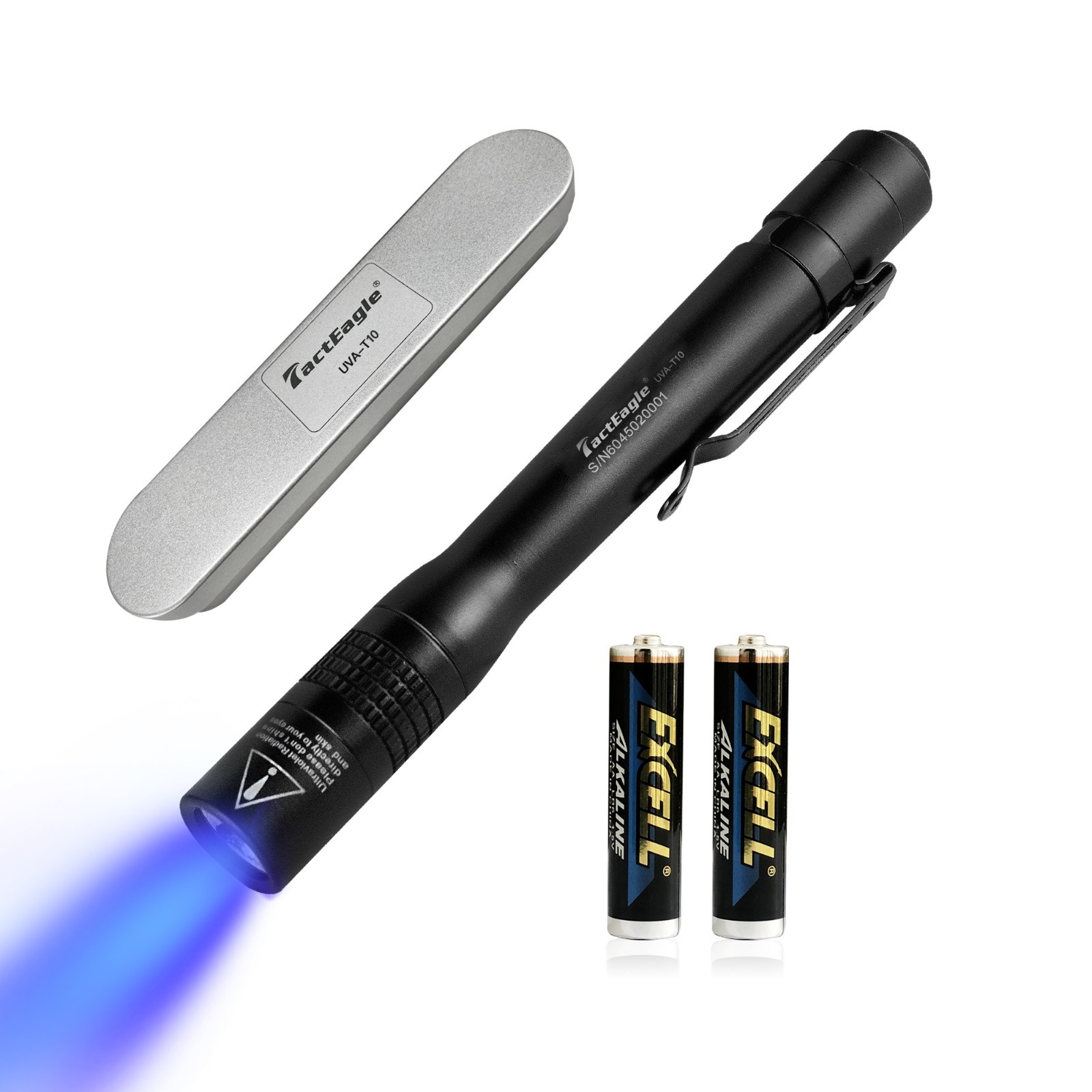 TactEagle UV Black Light Flashlight 365nm Mini Pen Light Leak Pet Urine Scorpion