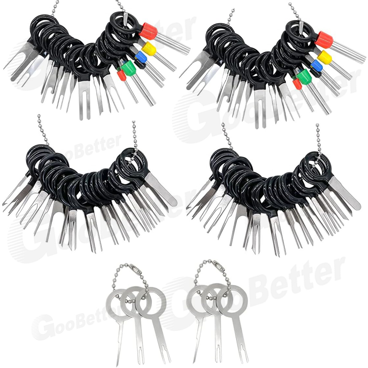 82Pcs Pin Ejector Wire Kit Extractor Auto Terminal Removal Connector Puller Tool