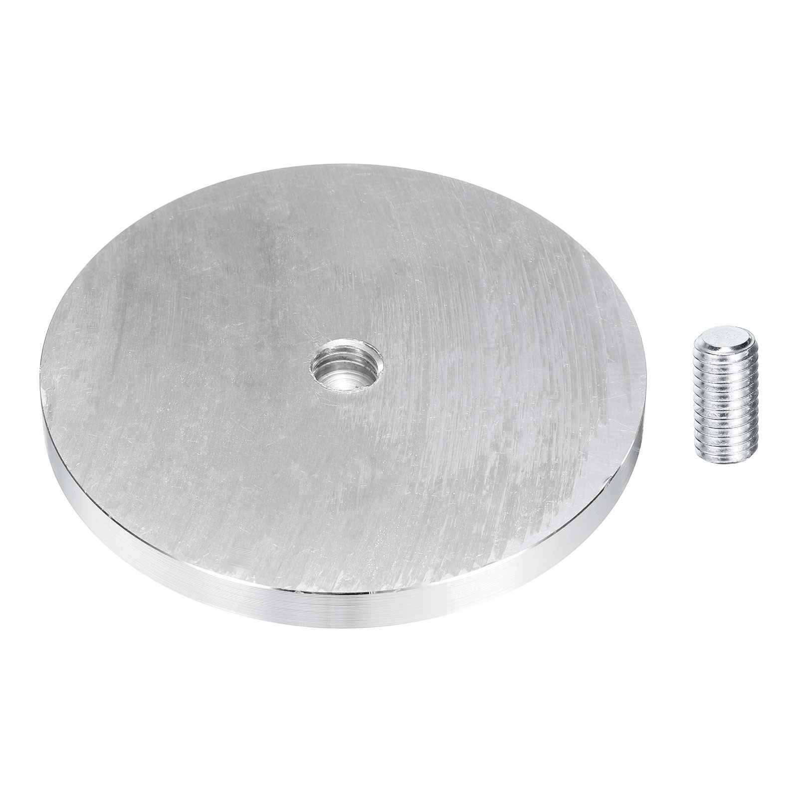 M10 Thread 80mm Diameter Round Shape Aluminum Disc Hardware Silver