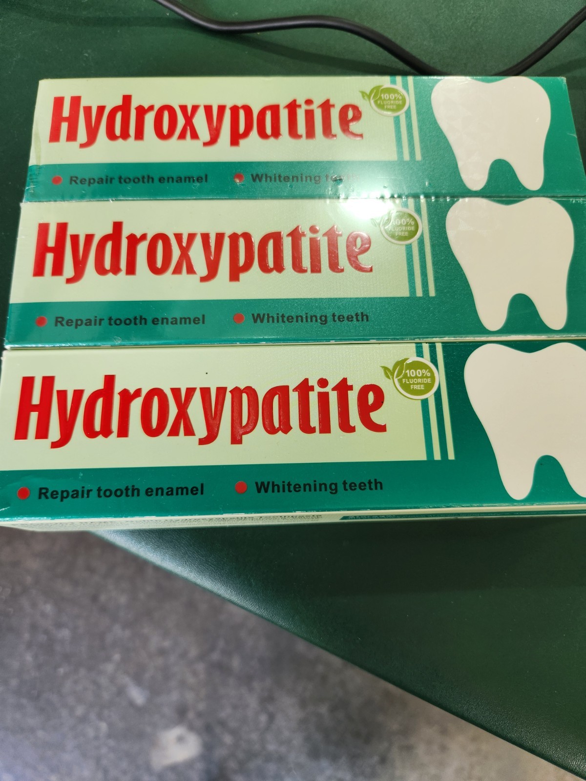 3 Pack Hydroxypatite Fluoride Free Whitening Toothpaste Repairs Enamel Nofitp