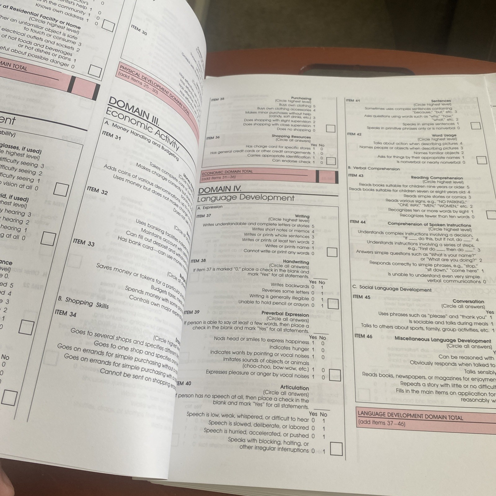 Adaptive Behavior Scale 2nd Edition Second - Examination Booklet ABS-S:2