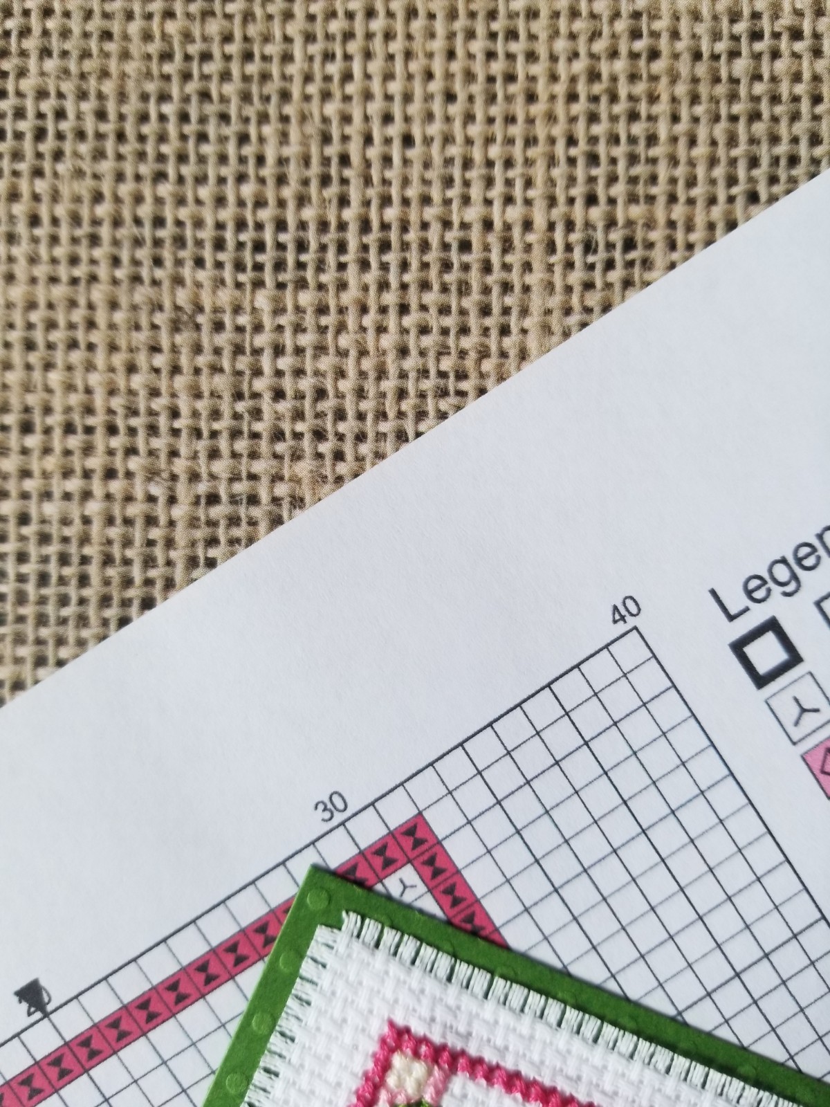 Counted Cross Stitch Flamingo Bookmark Pattern