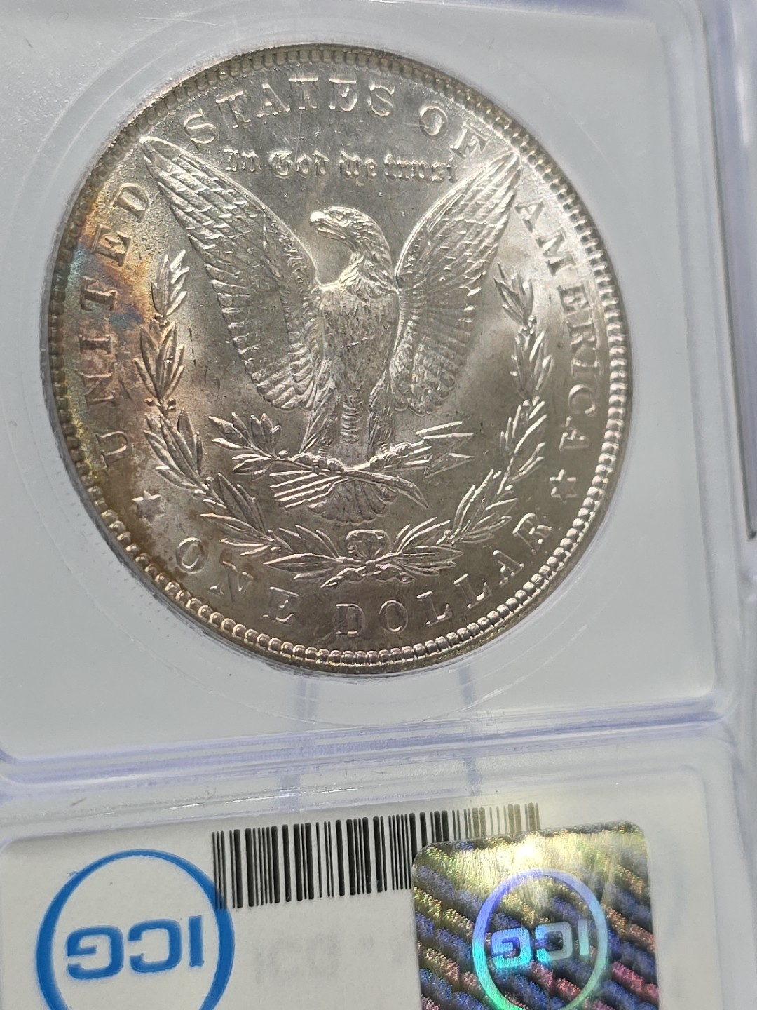 1887 Morgan Silver Dollar MS63 ICG NICE TONING