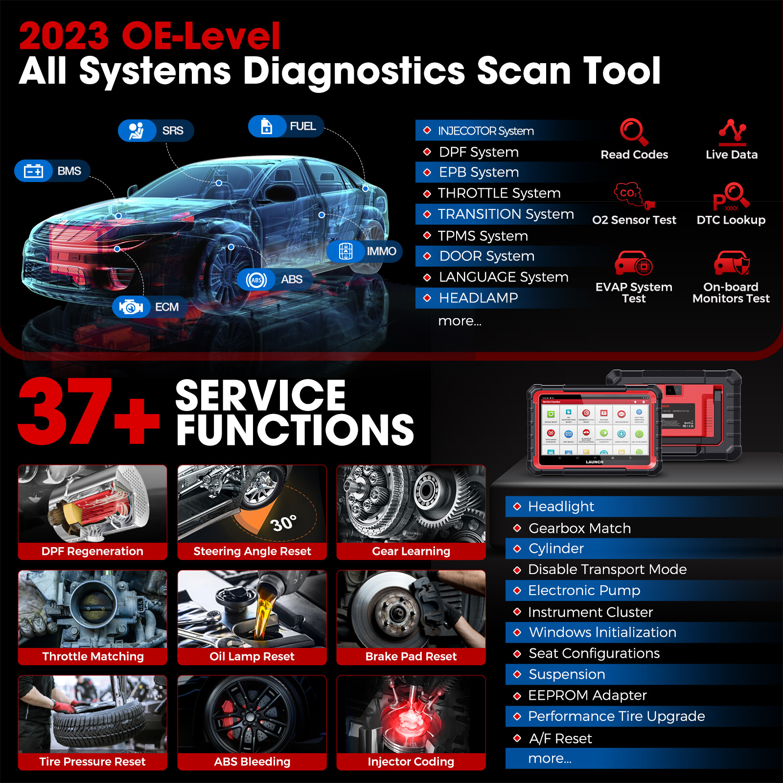 2025 Launch X431 PROS Elite V + Bidirectional Car Diagnostic Scanner Tool Coding