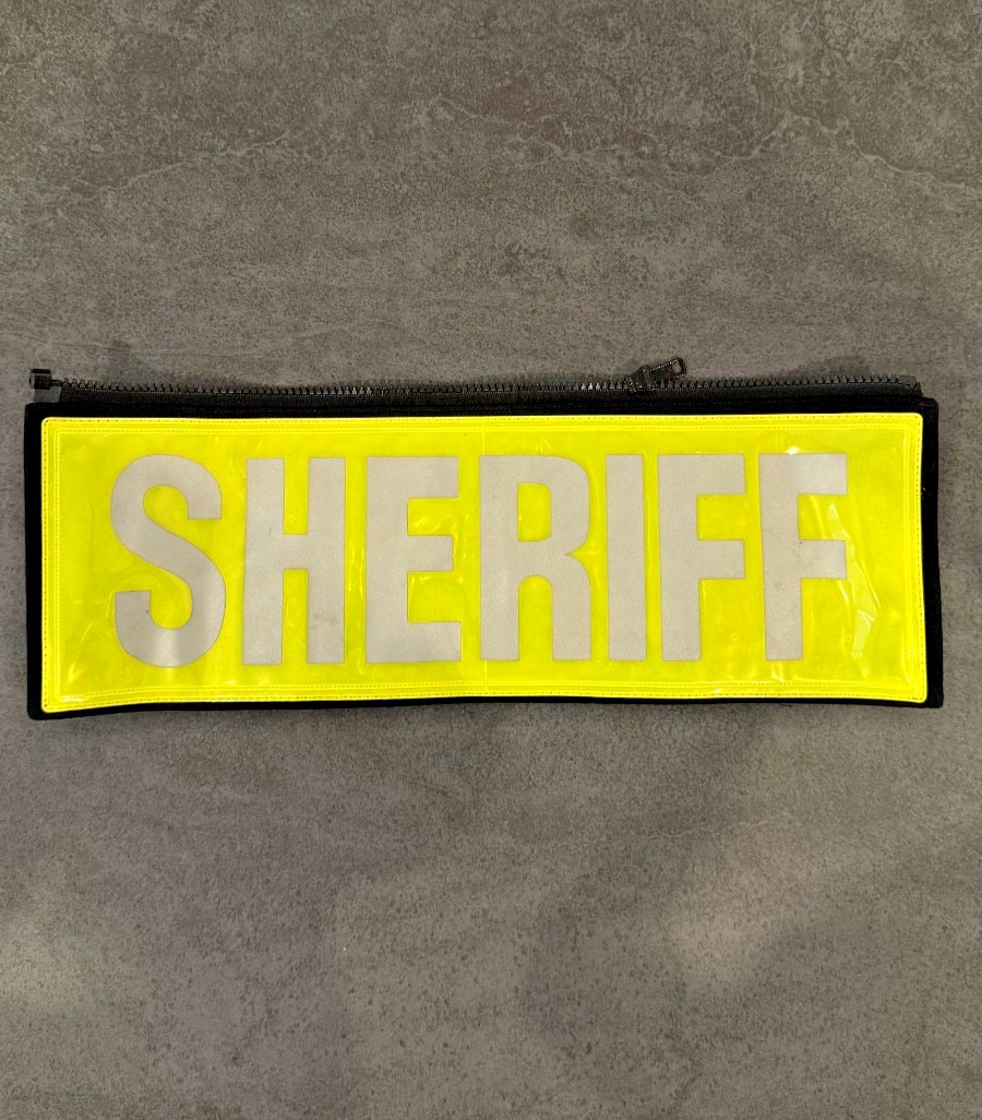 Reflective Sheriff Police Jacket Zipper Patch