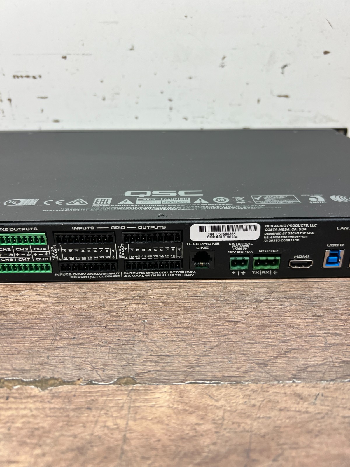 QSC Q-SYS CORE 110f Digital Audio Signal Processor