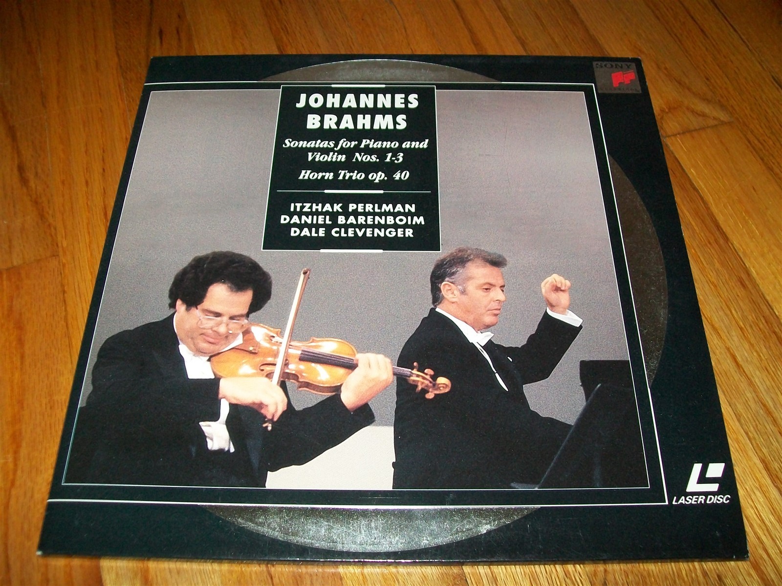 JOHANNES BRAHMS - SONATAS FOR PIANO AND VIOLIN and HORN TRIO Laserdisc LD RARE!