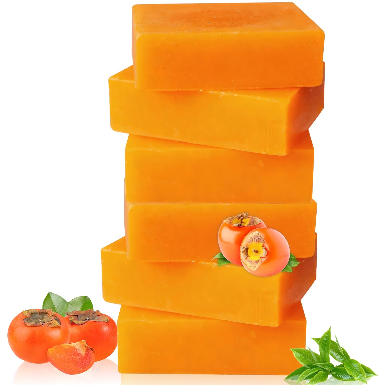 6Pack Persimmon Soap Bar for Body Odor, Japanese Persimmon Soap Eliminates Ag...