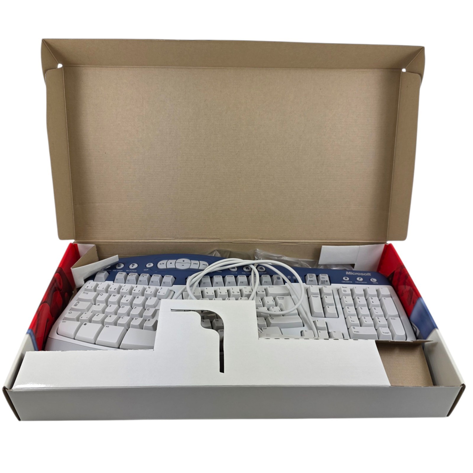Microsoft Natural MultiMedia Keyboard Ergonomic PS/2 - Vintage Retro with Box