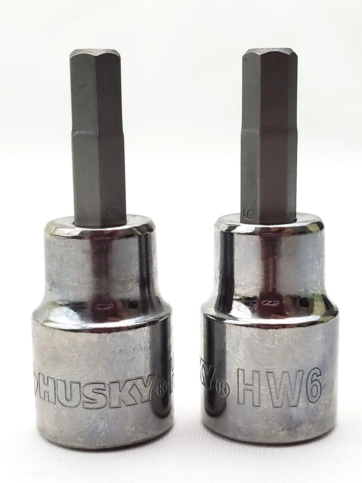 Lot of 2 Husky 6 mm Hex Bit Sockets 3/8" Drive HW6