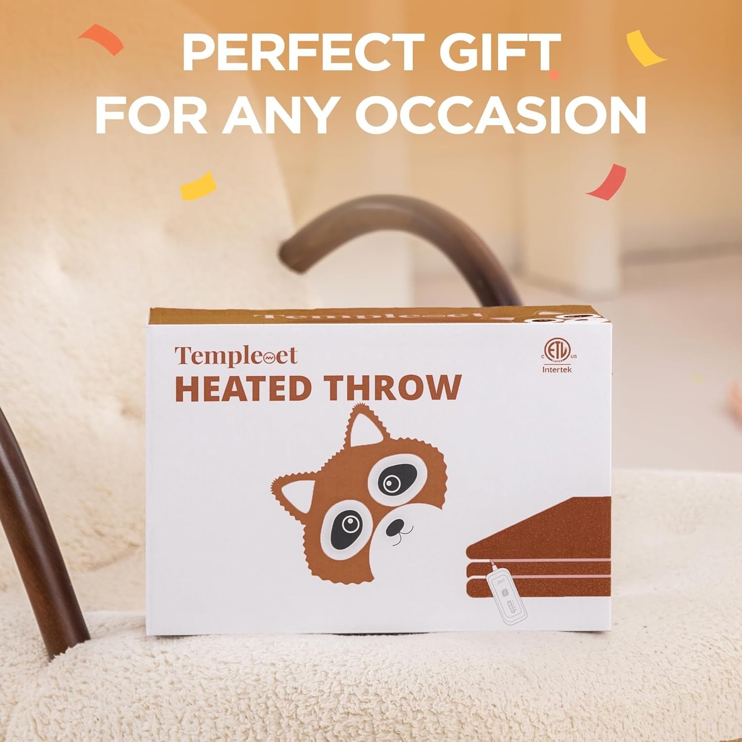 Cocoa Brown Electric Throw Blanket 50” x 60” - 3 Hours Auto Shut-Off Function