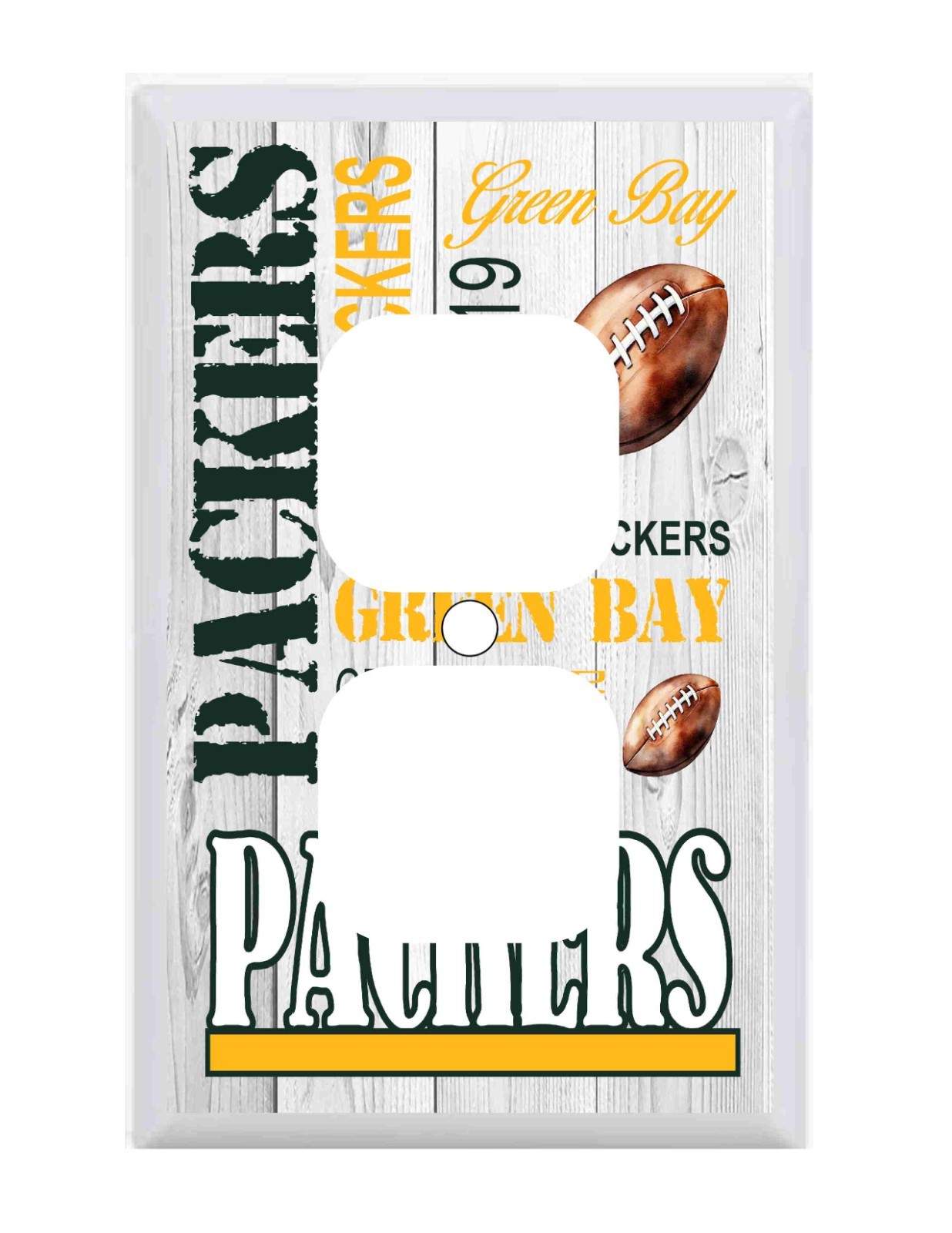 Green Bay Packers Subway Art Standard OUTLET Wall Plate Cover NFL
