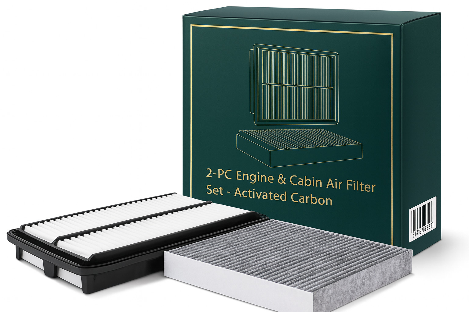 2-PC Engine & Cabin Air Filter for Honda Pilot Passport Ridgeline Acura MDX
