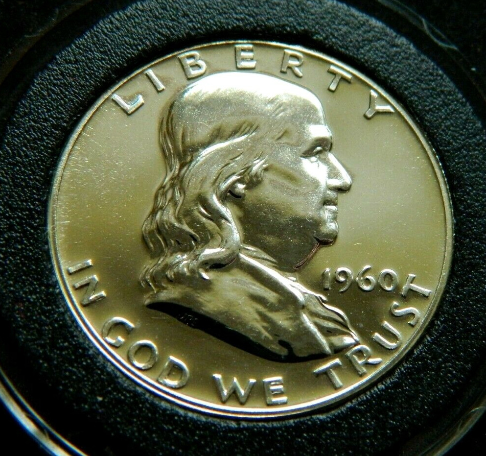 1960 PROOF 50c Franklin Half Dollar - 90% silver