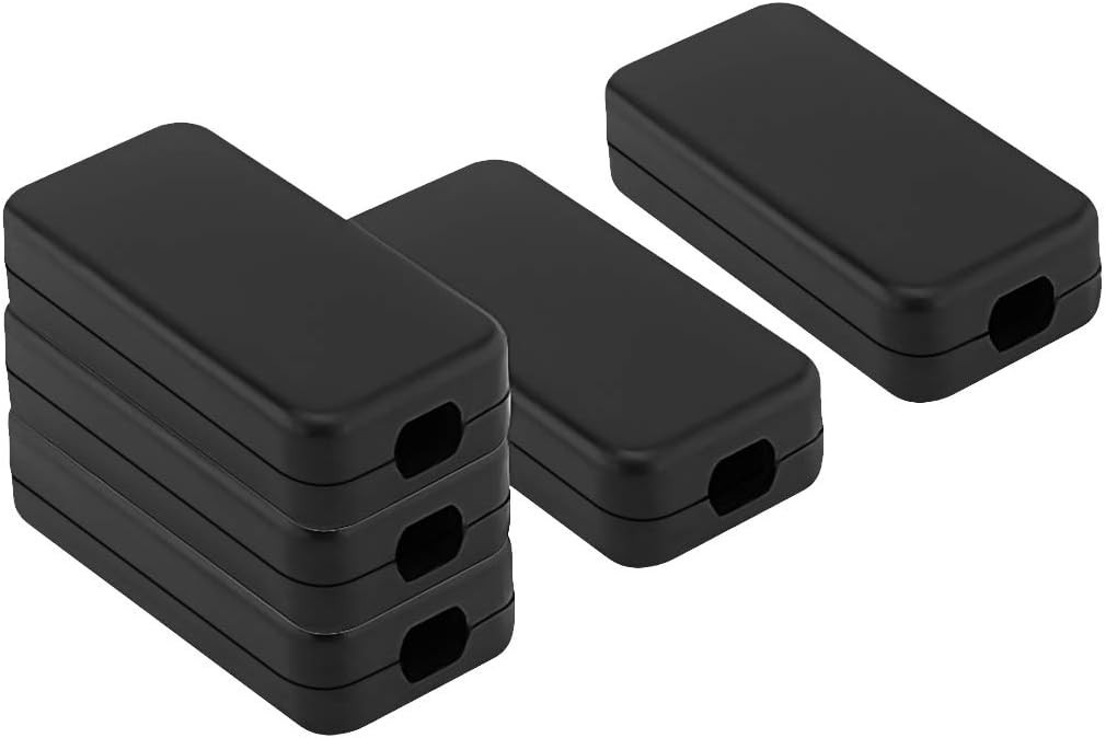 5Pcs ABS Plastic Electrical Project Case Power Junction Box, Project Box Blac...