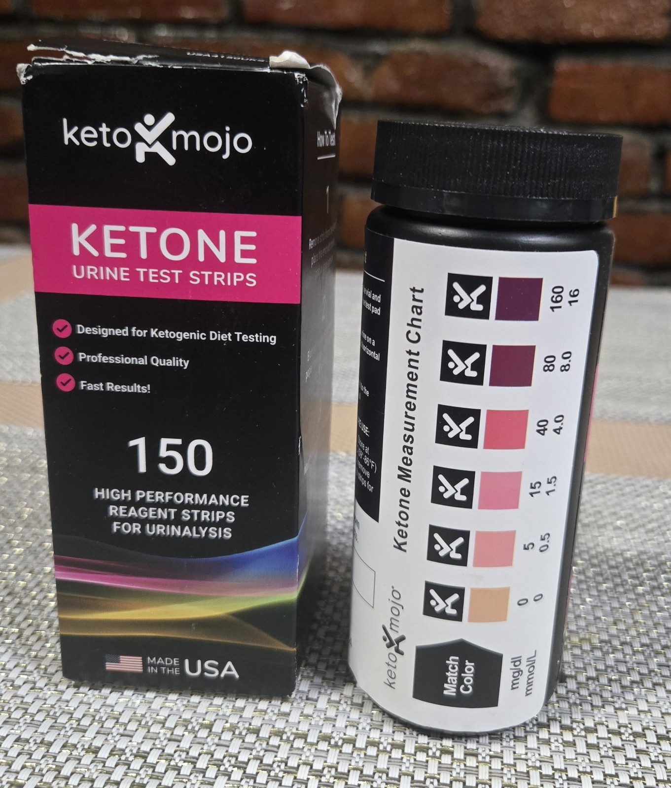 Keto Mojo Ketone Urine Reagent Test Strips for Urinalysis Exp 05/2025 NEW UNUSED