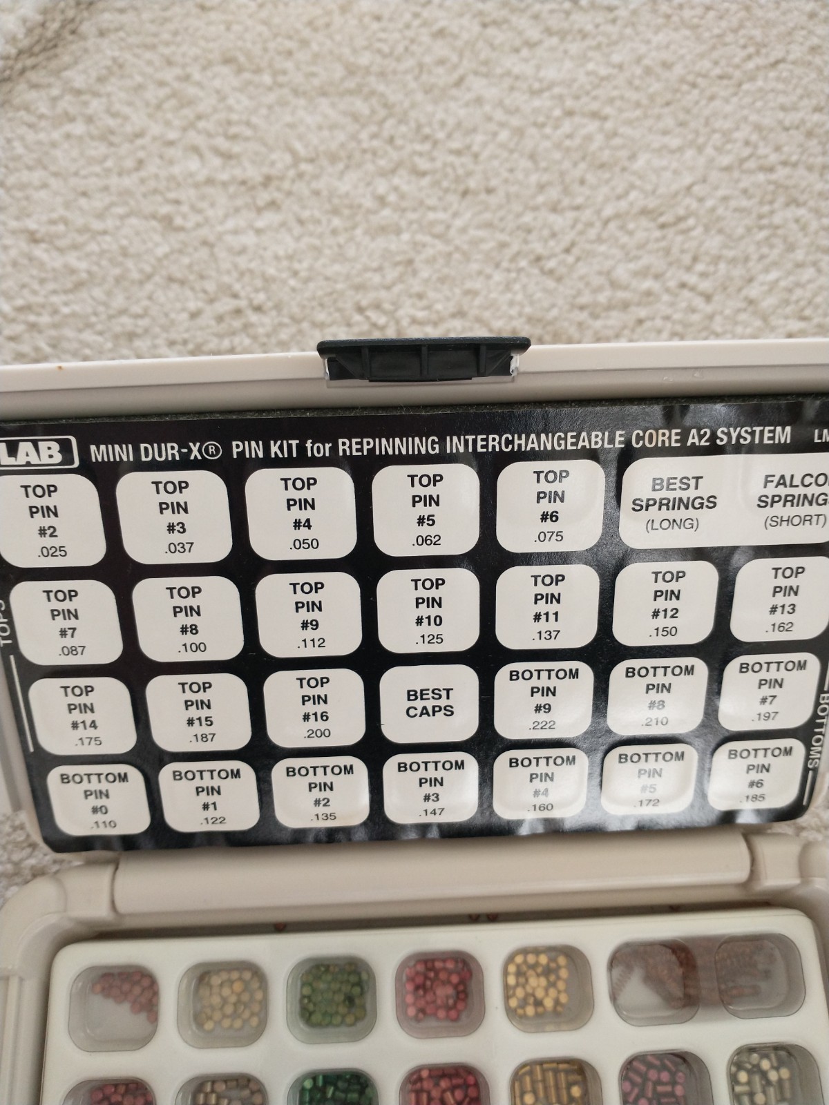 LAB Mini Dur-X Pin Kit For Interchangeable Core A-2 System