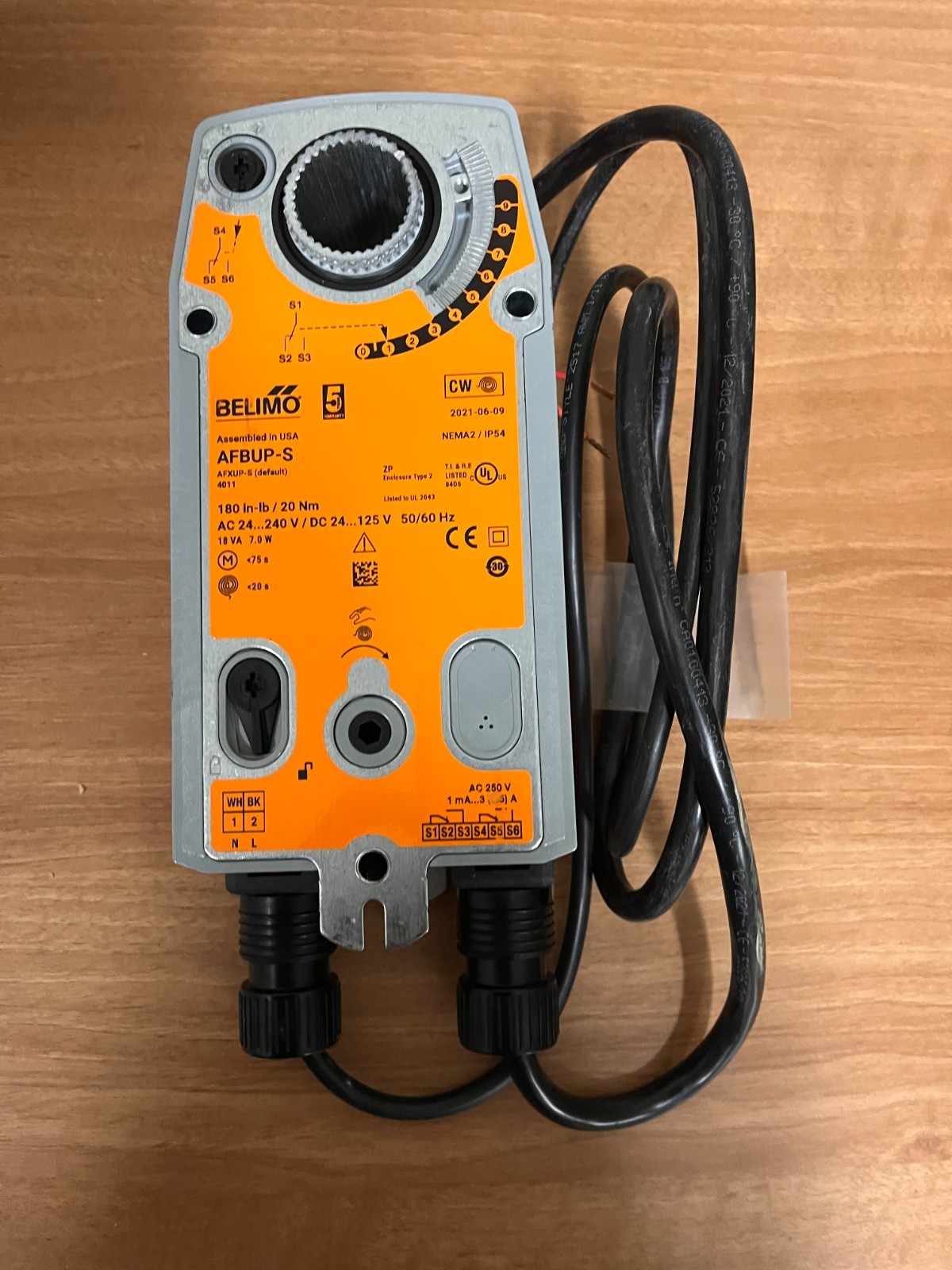Belimo AFXUP-S Actuator Spring Return AC 24-240 V / DC 24-125 V
