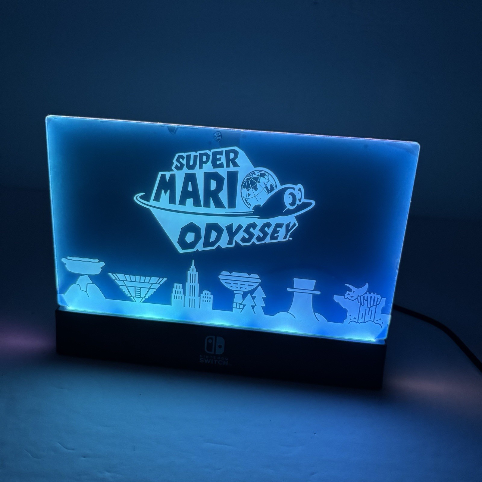 Nintendo Switch Dock Shield Mario Light Up Tested Works