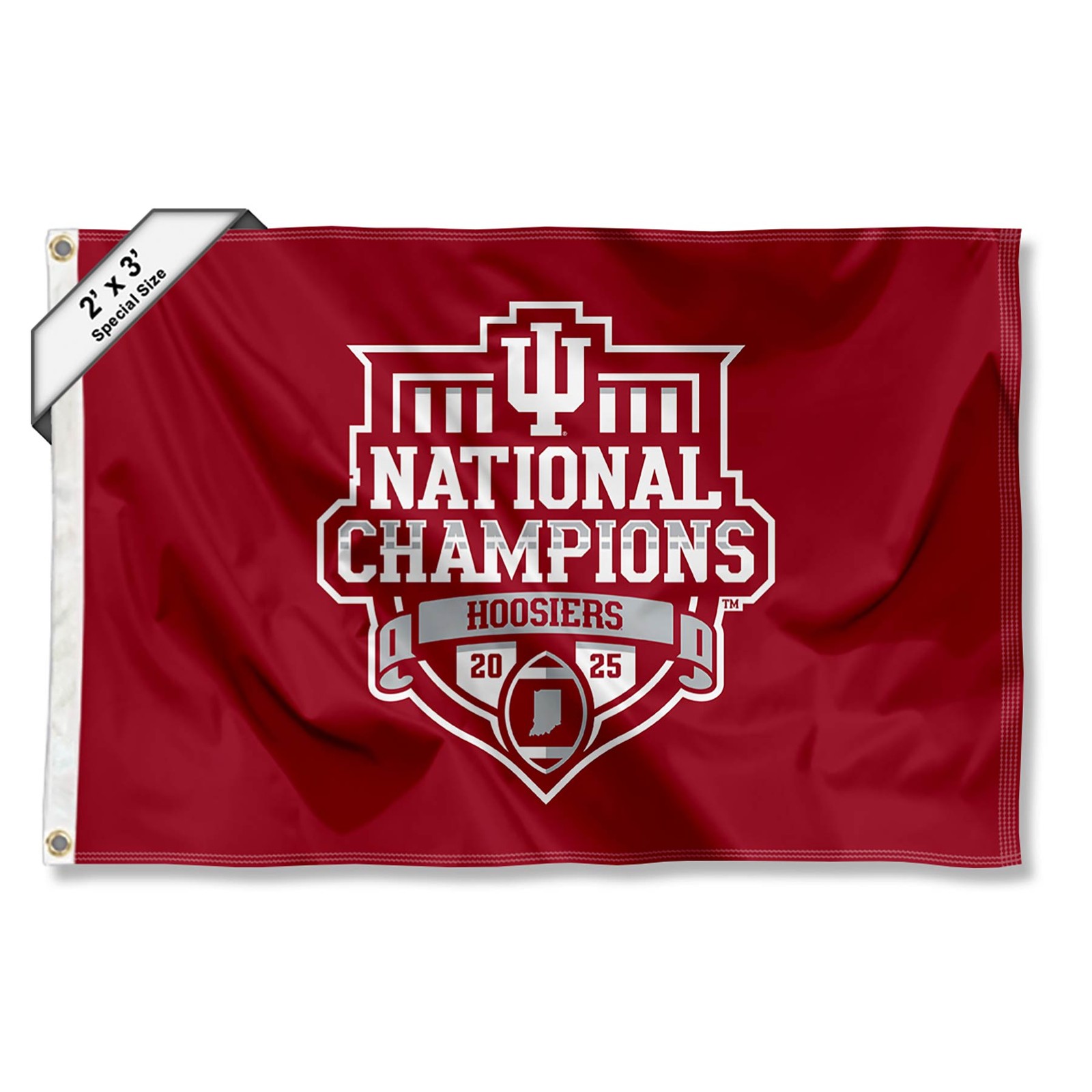 IU Hoosiers 2025 National Champions 2'x3' Flag