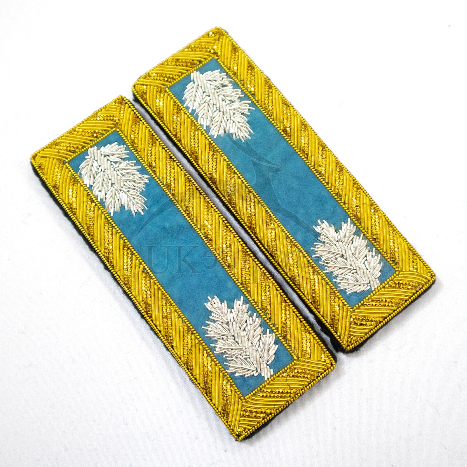 Civil War Officer Shoulder Boards (Lieutenant Colonel Silver Oak Leaf) Infantry
