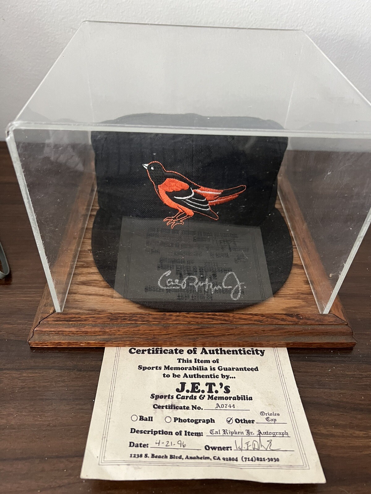 Cal Ripken Jr. Signed Authentic Baltimore Orioles New Era Baseball Hat + Case