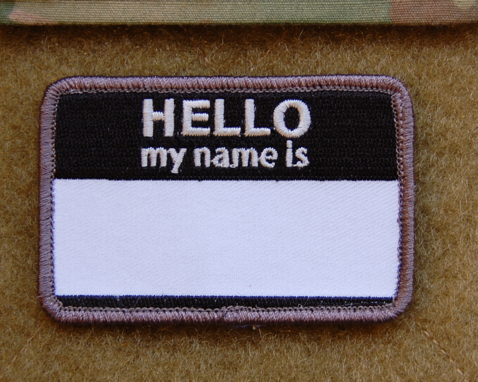 HELLO MY NAMES IS... SWAT Embroidered Uniform Morale Patch hook fastener