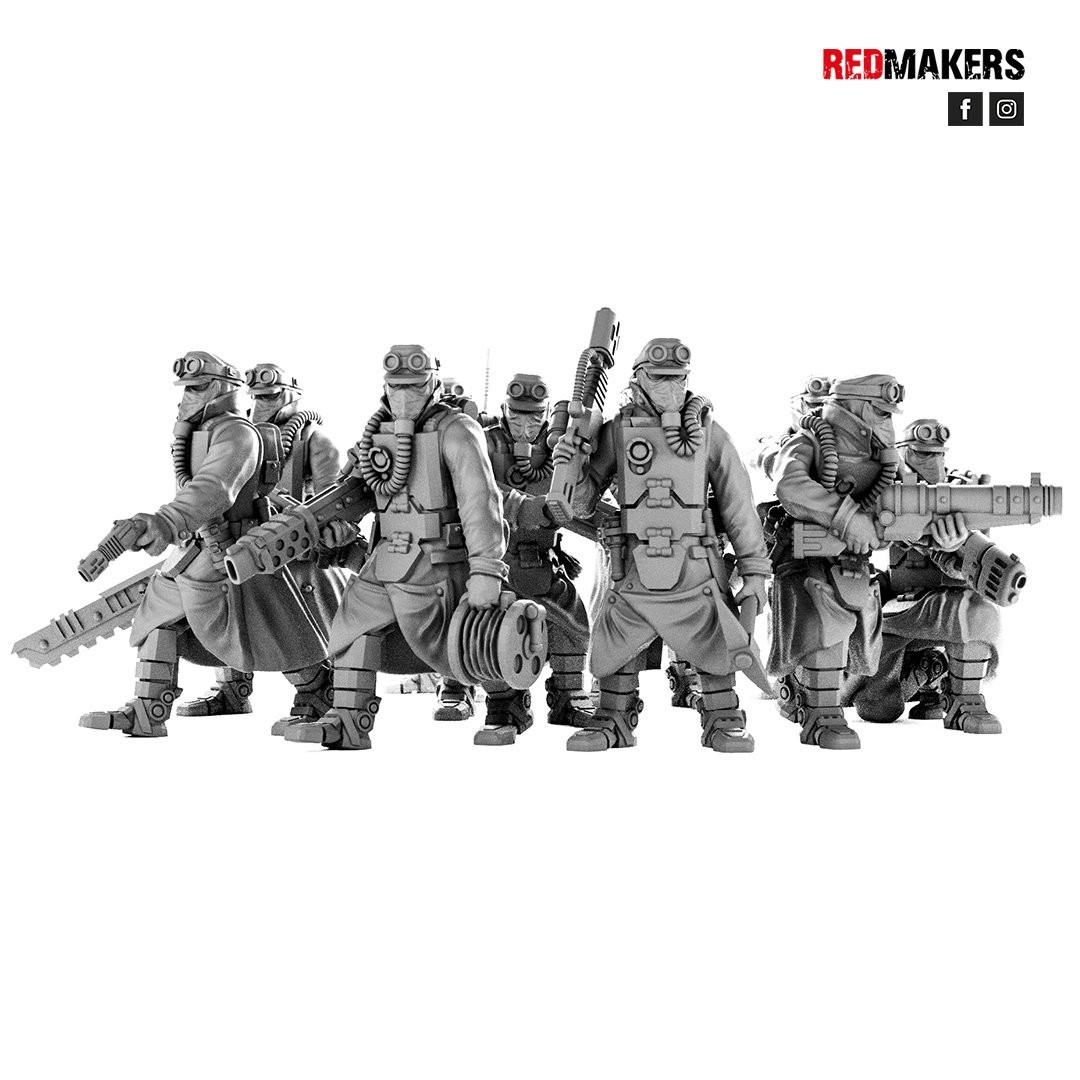 DEATH DIVISION ENGINEERS PLASMA GUN SET (8U)