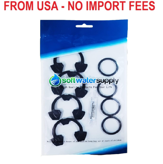 Water Softener Clips and O-Rings Kit for 1'' Softeners - (4) Clips pn 7089306 (7