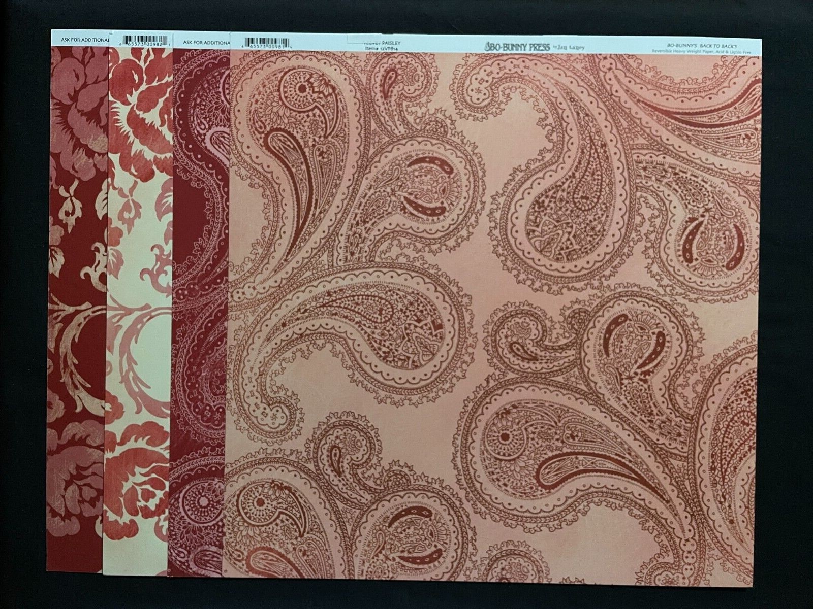 BO BUNNY "VELVET" 12X12 CS DOUBLE-SIDED PAPERS