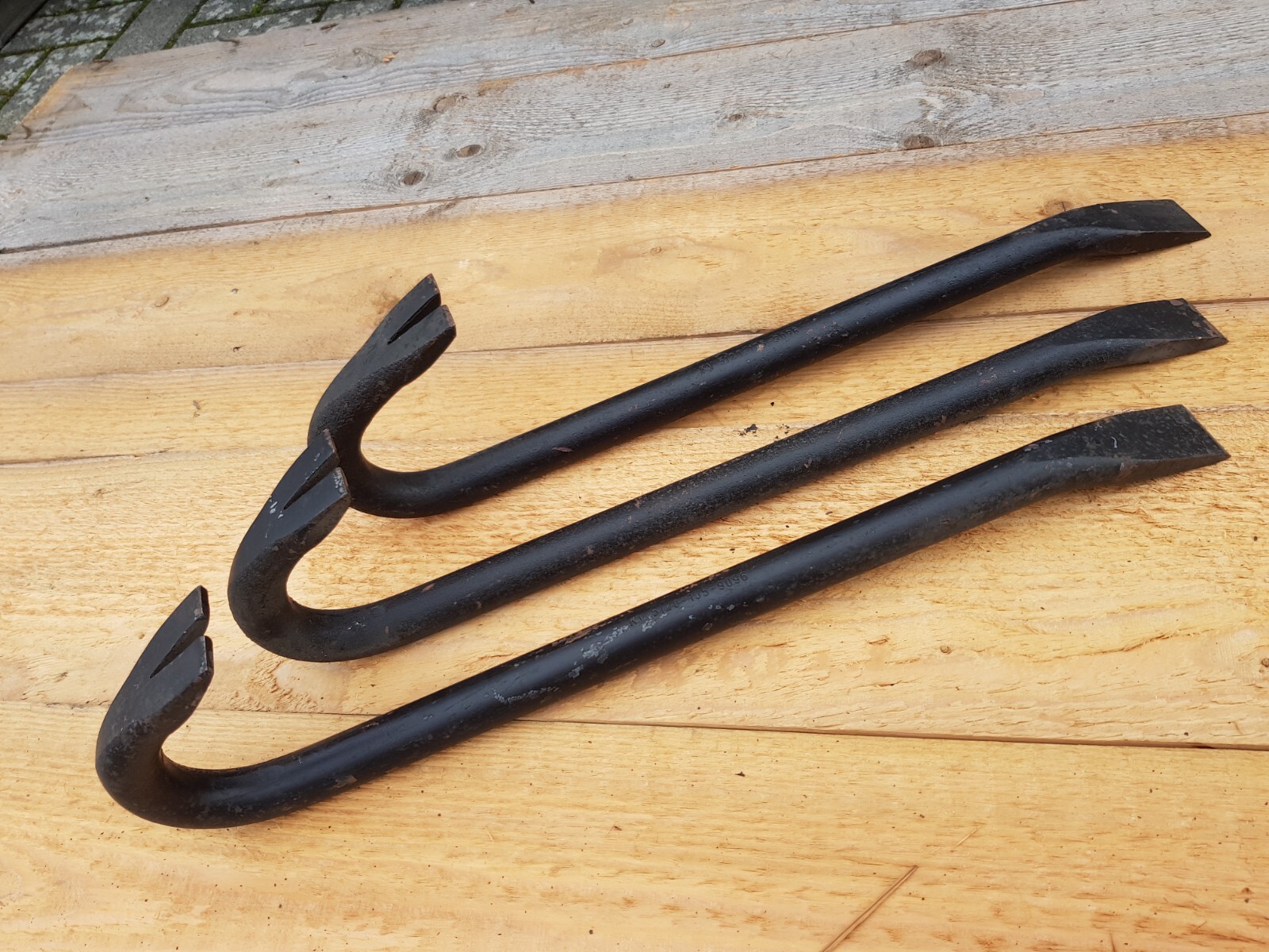 1 x professional crowbar cow foot nail iron forged 50 cm Unimog ex Bundeswehr